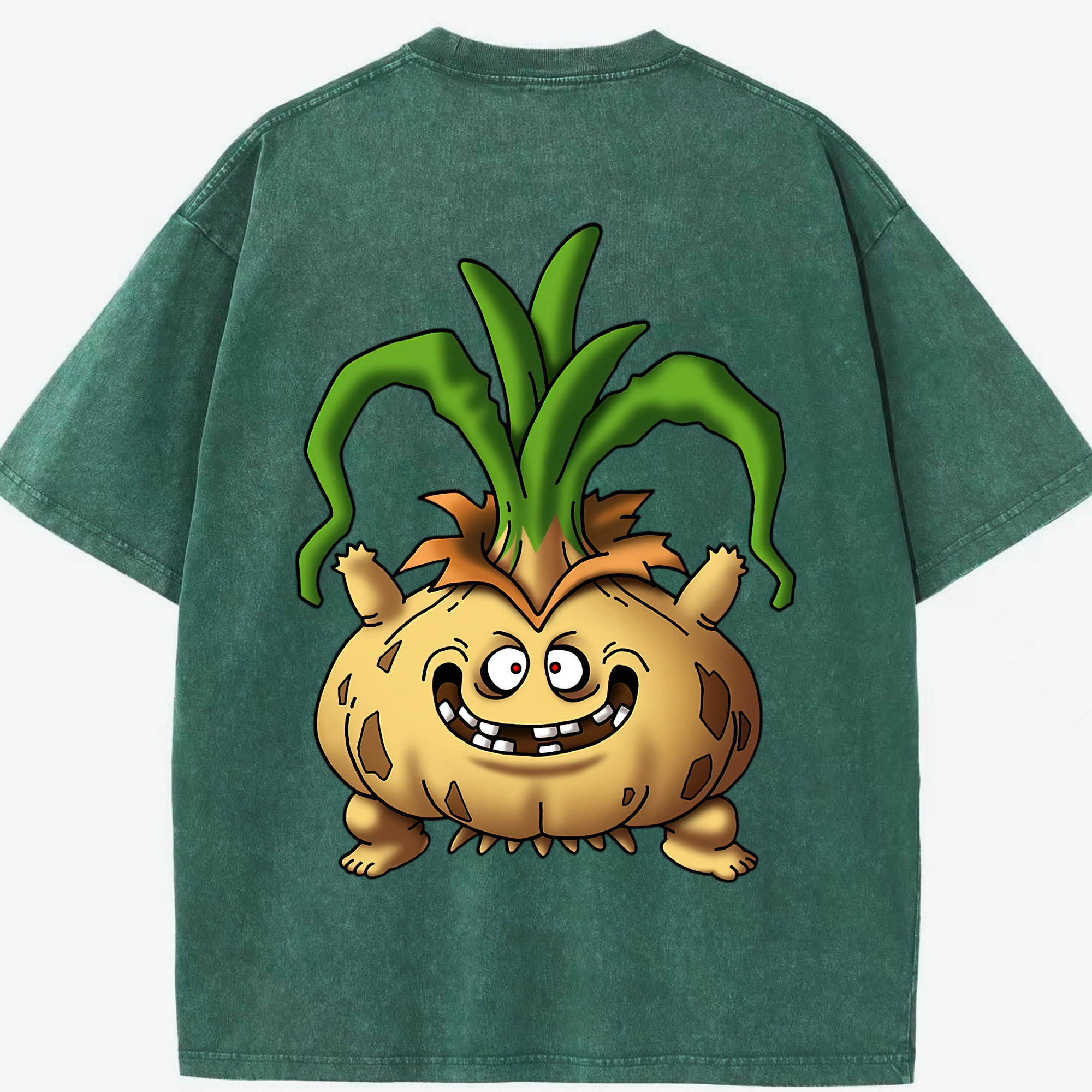 （画像用） ドラゴンクエスト Doragon Kuesuto Dragon Quest 綿100% ヴィンテージ風 半袖Tシャツ（背面プリント）